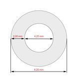 Gevlochten slang 4,2x180mm