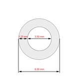 Siliconenslang 3.5x6 L=185mm