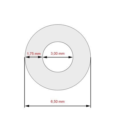 Siliconen gevlochten slang 3,0x190mm