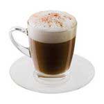 Cappuccino kopjes in glas (2 stuks)